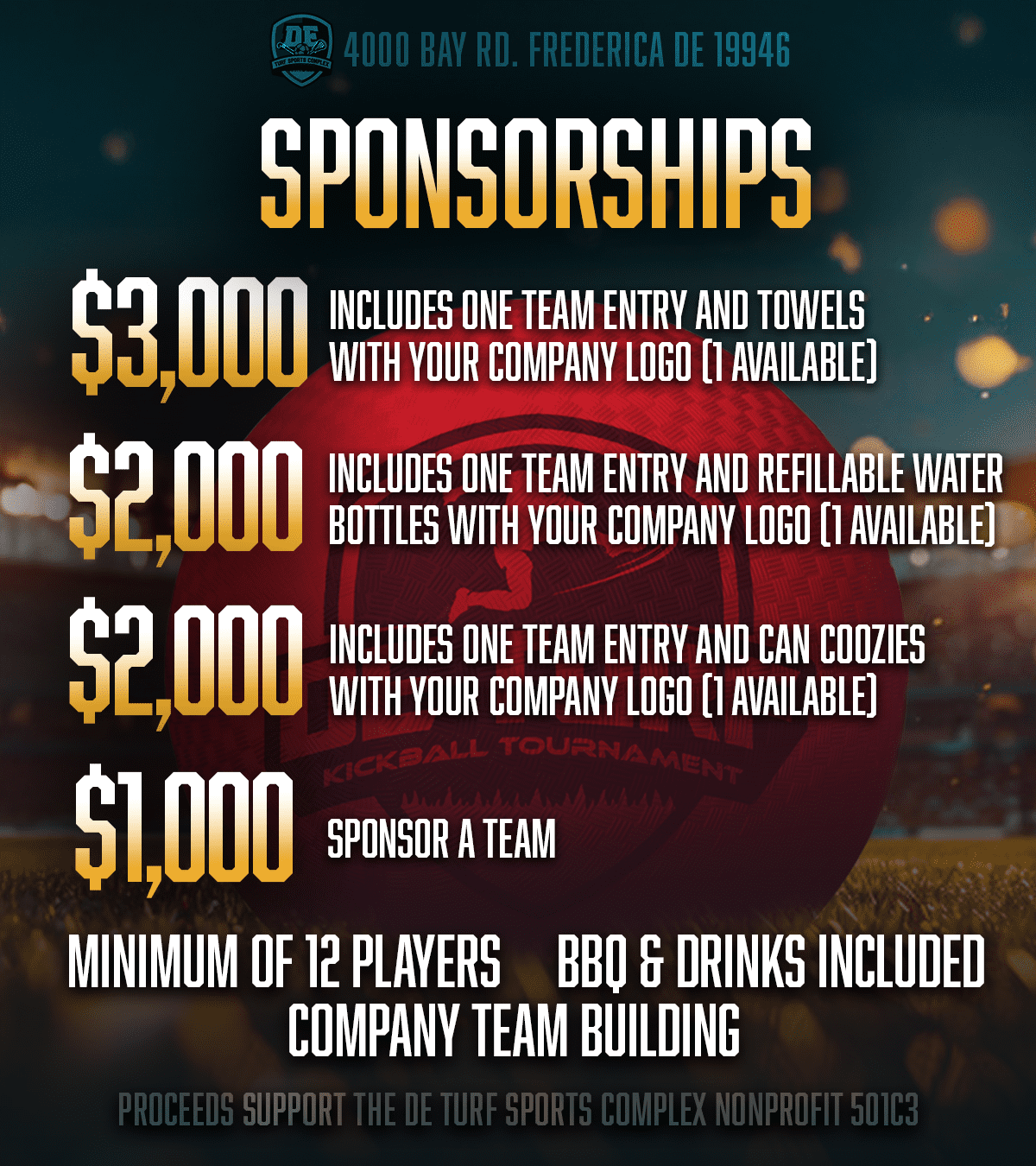 Kickball Promo Sponsor Info UPDATE